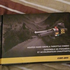 Heated hand grip and throttle combo